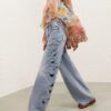 Alchemy Applique Relaxed Flare Sea Foam Online Alchemy Applique Relaxed Flare Sea Foam Online