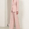 Alchemy Linen Belted Blazer Pink Chocolate Stripe Online Alchemy Linen Belted Blazer Pink Chocolate Stripe Online