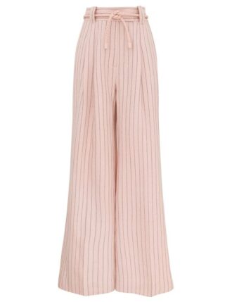 Alchemy Linen Wide Pant Pink Chocolate Stripe Online