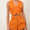 Alchemy Wool Waistcoat Sunset Orange Online Alchemy Wool Waistcoat Sunset Orange Online