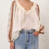 Aster Embroidered Blouse Cream Online Aster Embroidered Blouse Cream Online