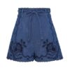 Aster Embroidered Denim Short Railway Blue Online Aster Embroidered Denim Short Railway Blue Online