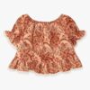 Aster Kids Frill Sleeve Top Pink Paisley Floral Online Aster Kids Frill Sleeve Top Pink Paisley Floral Online