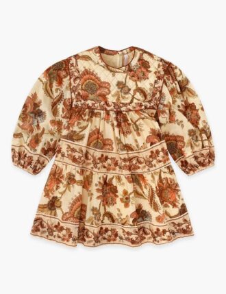 Aster Kids Quilted Dress Cream Jacobean Online
