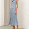 Aster Metallic Frill Top Metallic Blue Online Aster Metallic Frill Top Metallic Blue Online