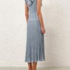 Aster Metallic Frill Top Metallic Blue Online Aster Metallic Frill Top Metallic Blue Online