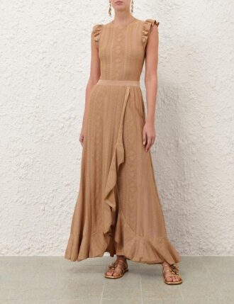 Aster Metallic Pointelle Skirt Metallic Gold Online
