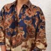 Aster Relaxed Shirt Navy Jacobean Online Aster Relaxed Shirt Navy Jacobean Online