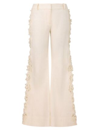 Awaken Embroidered Pant Cream Online Awaken Embroidered Pant Cream Online