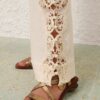 Awaken Embroidered Pant Cream Online Awaken Embroidered Pant Cream Online