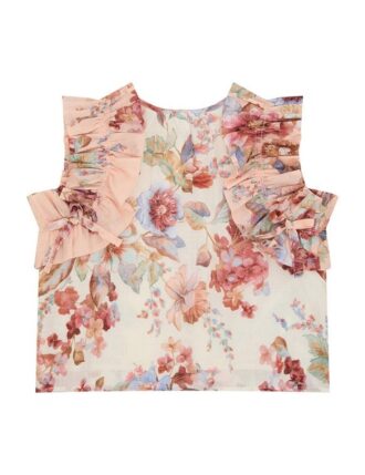 Awaken Kids Sleeveless Top Ivory Floral Multi Online Awaken Kids Sleeveless Top Ivory Floral Multi Online