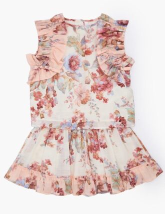 Awaken Kids Sleeveless Top Ivory Floral Multi Online Awaken Kids Sleeveless Top Ivory Floral Multi Online