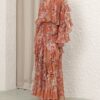 Awaken Ruffle Blouse Cinnamon Floral Online Awaken Ruffle Blouse Cinnamon Floral Online