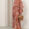 Awaken Ruffle Blouse Cinnamon Floral Online Awaken Ruffle Blouse Cinnamon Floral Online