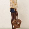 Daylight Collarless Jacket Stamp Floral Cream Online Daylight Collarless Jacket Stamp Floral Cream Online