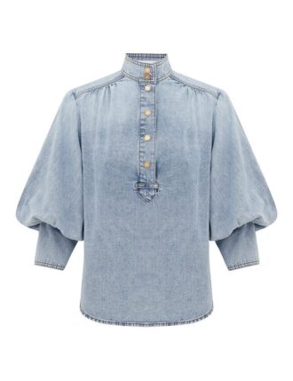 Denim Blouse Sea Foam Online