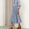 Denim Blouse Sea Foam Online Denim Blouse Sea Foam Online
