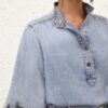 Denim Blouse Sea Foam Online Denim Blouse Sea Foam Online