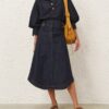 Denim Cargo Midi Skirt Night Sky Online Denim Cargo Midi Skirt Night Sky Online