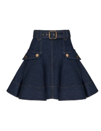 Denim Cargo Mini Skirt Harbour Blue Online