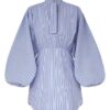 Drawstring Stripe Mini Dress Hydrangea Stripe Online Drawstring Stripe Mini Dress Hydrangea Stripe Online