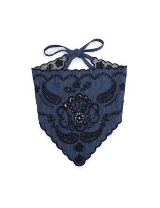 Embroidered Headscarf Railway Blue Online Embroidered Headscarf Railway Blue Online