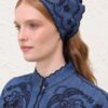 Embroidered Headscarf Railway Blue Online Embroidered Headscarf Railway Blue Online
