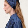 Embroidered Headscarf Railway Blue Online Embroidered Headscarf Railway Blue Online