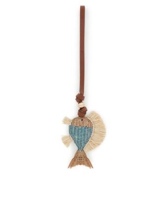 Fish Raffia Bag Charm Turquoise Online Fish Raffia Bag Charm Turquoise Online