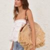 Goldentime Medium Fringe Tote Natural Online Goldentime Medium Fringe Tote Natural Online