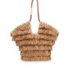 Goldentime Medium Fringe Tote Tan Fringe Stripe Online Goldentime Medium Fringe Tote Tan Fringe Stripe Online