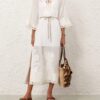 Indra Embroidered Maxi Dress Ivory Online Indra Embroidered Maxi Dress Ivory Online