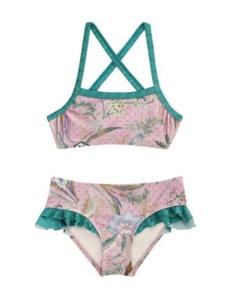Indra Kids Contrast Bikini Lilac Scarf Floral Online Indra Kids Contrast Bikini Lilac Scarf Floral Online