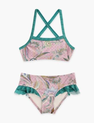 Indra Kids Contrast Bikini Lilac Scarf Floral Online Indra Kids Contrast Bikini Lilac Scarf Floral Online