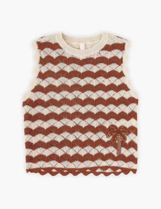 Indra Kids Knit Top Tan/Ecru Online