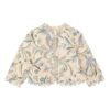 Indra Kids Quilted Jacket Cream Scarf Floral Online