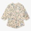 Indra Kids Quilted Jacket Cream Scarf Floral Online