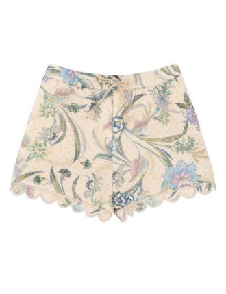Indra Kids Quilted Short Cream Scarf Floral Online Indra Kids Quilted Short Cream Scarf Floral Online