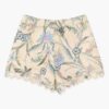 Indra Kids Quilted Short Cream Scarf Floral Online Indra Kids Quilted Short Cream Scarf Floral Online