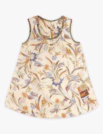 Indra Kids Swing Dress Biscuit Scarf Floral Online Indra Kids Swing Dress Biscuit Scarf Floral Online
