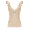 Indra Metallic Frill Top Cream Metallic Online Indra Metallic Frill Top Cream Metallic Online