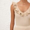 Indra Metallic Frill Top Cream Metallic Online Indra Metallic Frill Top Cream Metallic Online