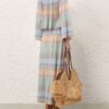 Indra Stripe Bell Sleeve Top Blue Multi Online Indra Stripe Bell Sleeve Top Blue Multi Online