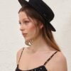 Lace Boater Black Online Lace Boater Black Online