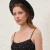 Lace Boater Black Online Lace Boater Black Online