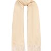 Lace Silk Stole Cream Online