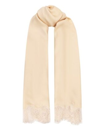 Lace Silk Stole Cream Online