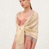 Lace Silk Stole Cream Online