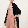 Lace Wool Stole Black Online Lace Wool Stole Black Online
