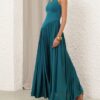 Luna Asymmetric Jersey Dress Teal Online Luna Asymmetric Jersey Dress Teal Online
